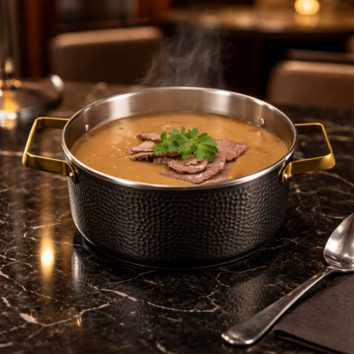 Gammeldaws oksesteg med sauce