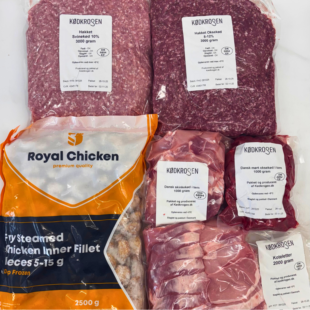 Familie Kødkassen | 12,5 kg | Spar stort!